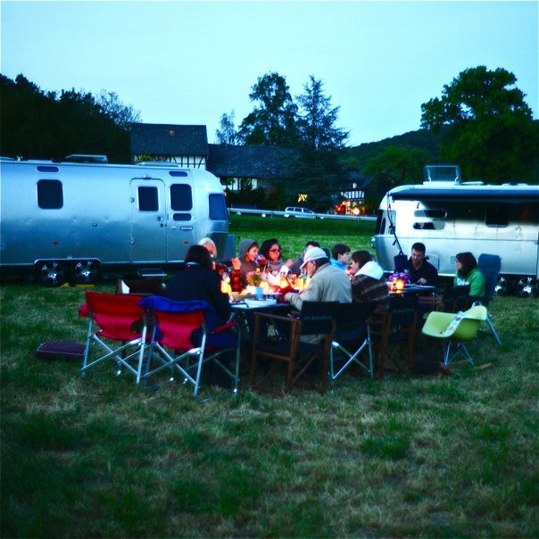 dinner with friends - airstream park